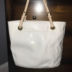 Michael Kors white patent purse